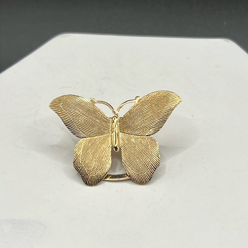 Vintage butterfly scarf clip and brooch